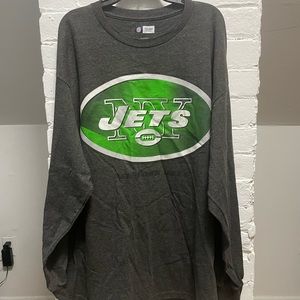 NFL team apparel New York Jets cotton/polyester long sleeve t shirt